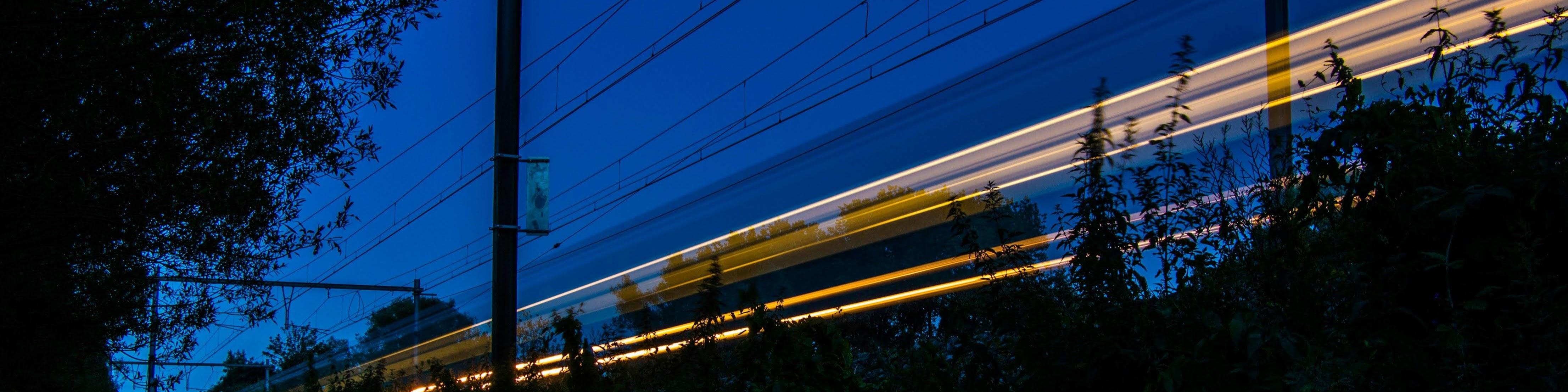 Background image of train light streaks